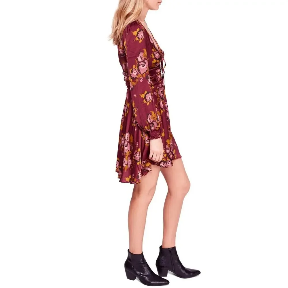 NWT 2 Free People Morning Light Satin Mini Dress MSRP $128